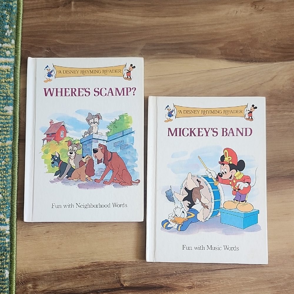 Disney Rhyming Reader Books - Mickey's Band and Where's Scamp?